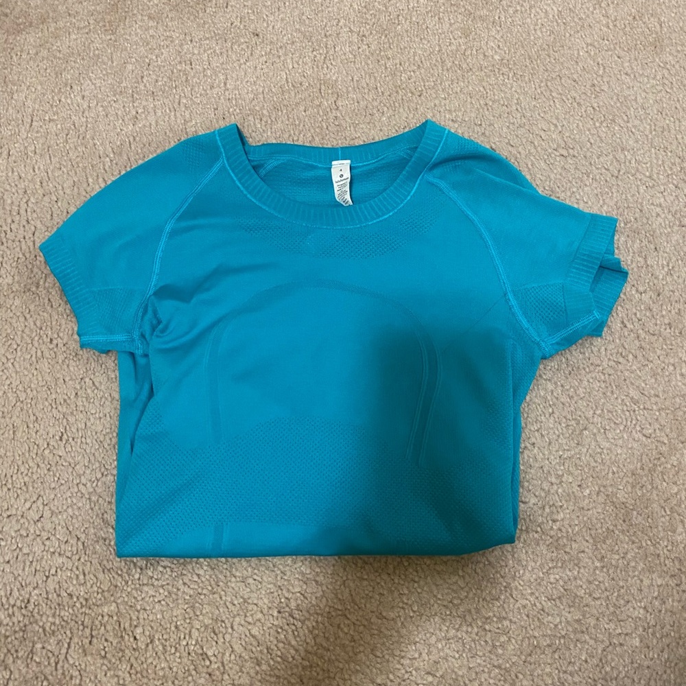 lululemon Swiftly Tech Short Sleeve Shirt Electric Turquoise New size 4